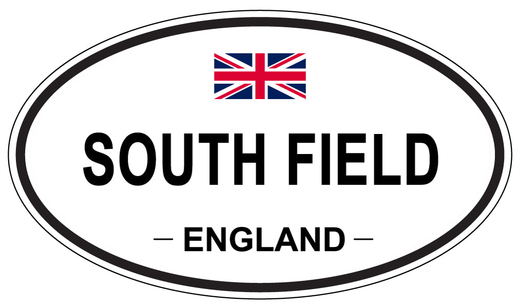 SOUTH FIELD, ENGLAND - Oval Sticker