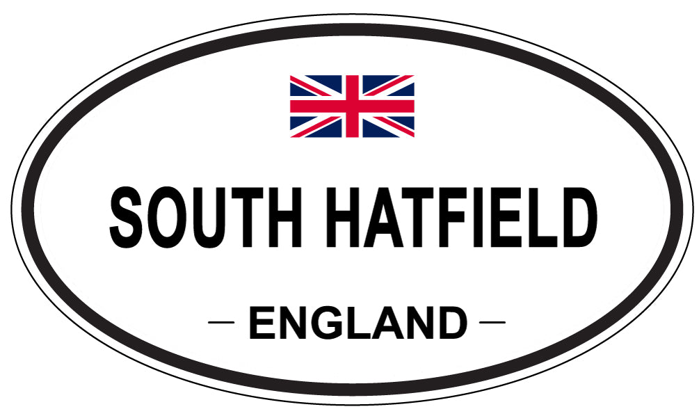 SOUTH HATFIELD, ENGLAND - Oval Sticker