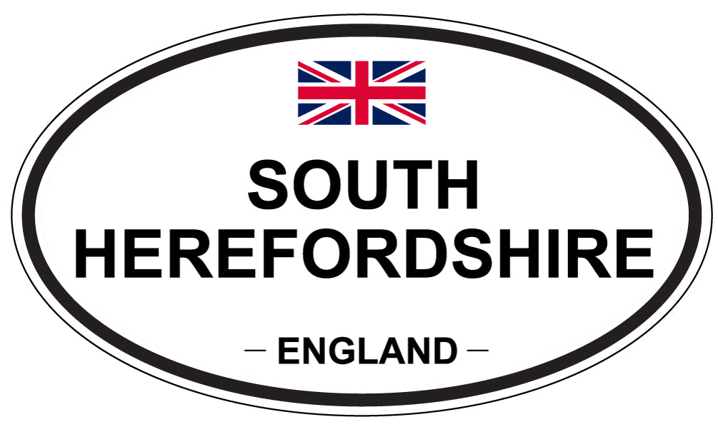SOUTH HEREFORDSHIRE, ENGLAND - Oval Sticker