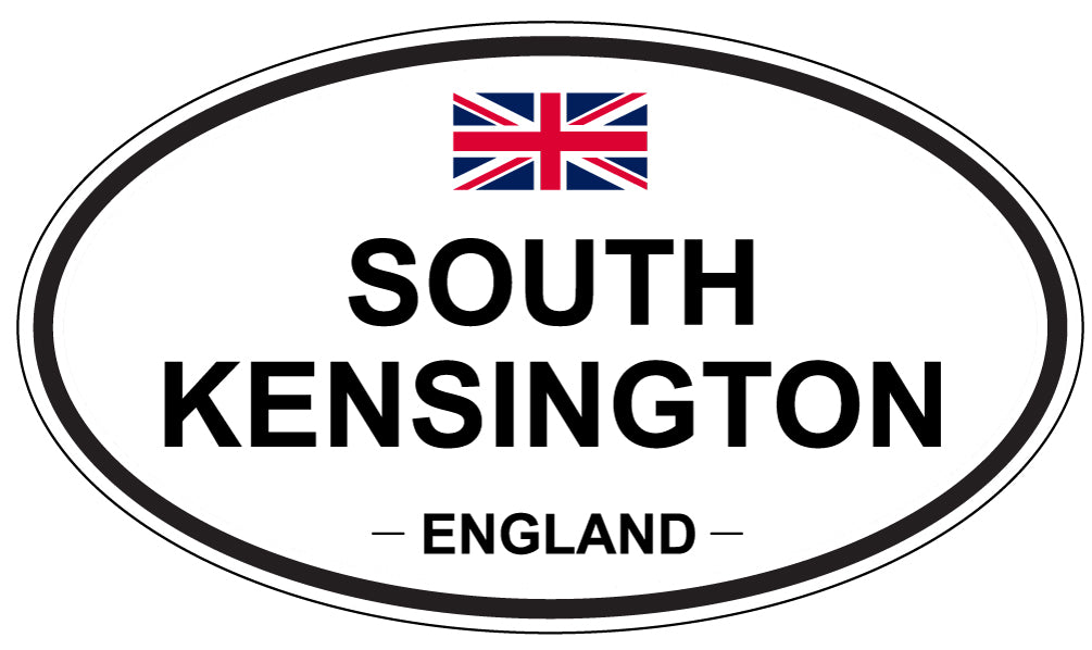 SOUTH KENSINGTON, ENGLAND - Oval Sticker