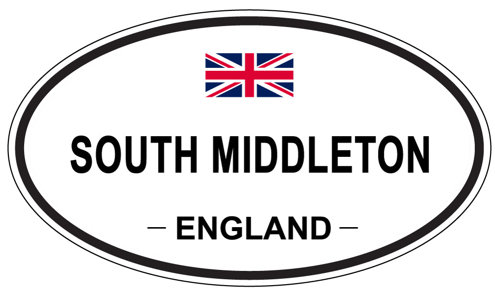 SOUTH MIDDLETON, ENGLAND - Oval Sticker