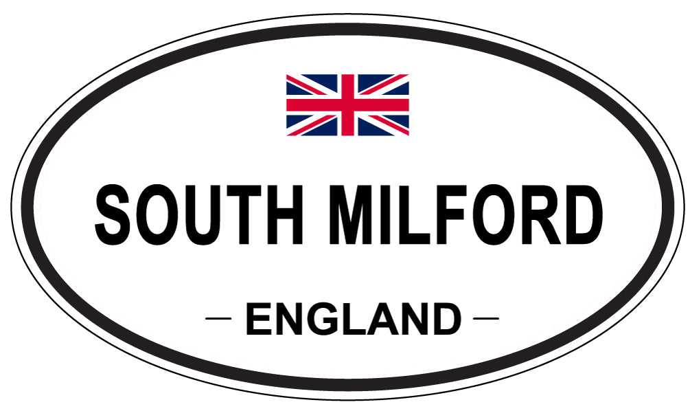 SOUTH MILFORD, ENGLAND - Oval Sticker