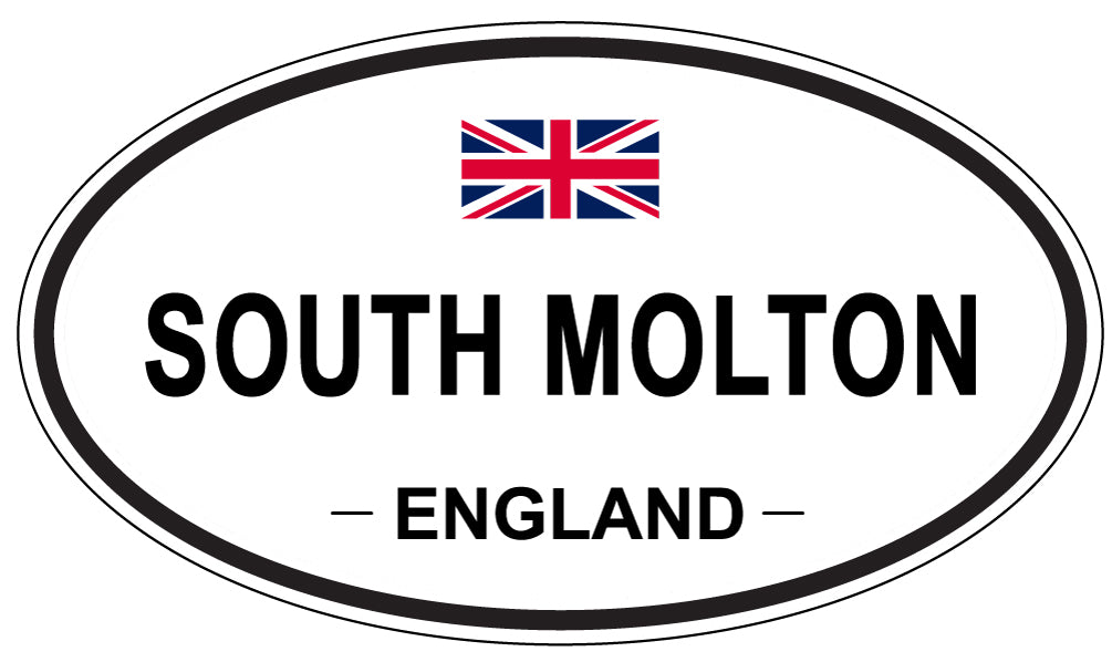 SOUTH MOLTON, ENGLAND - Oval Sticker