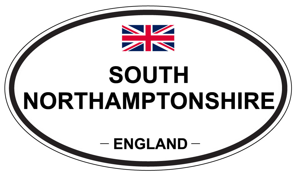 SOUTH NORTHAMPTONSHIRE, ENGLAND - Oval Sticker