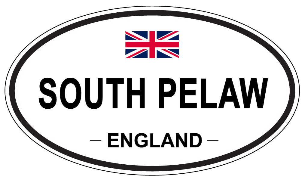 SOUTH PELAW, ENGLAND - Oval Sticker