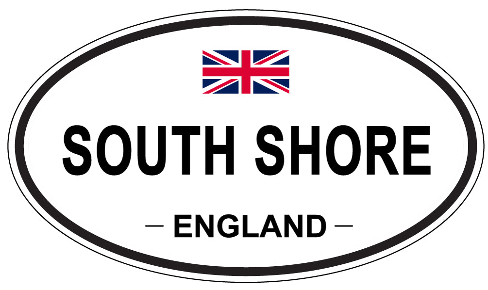 SOUTH SHORE, ENGLAND - Oval Sticker