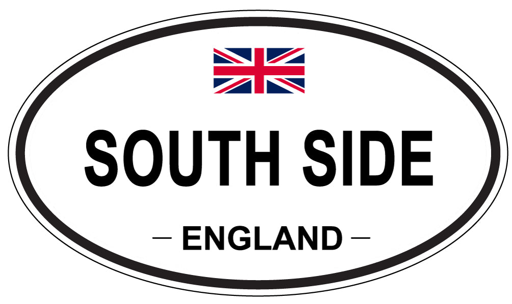 SOUTH SIDE, ENGLAND - Oval Sticker