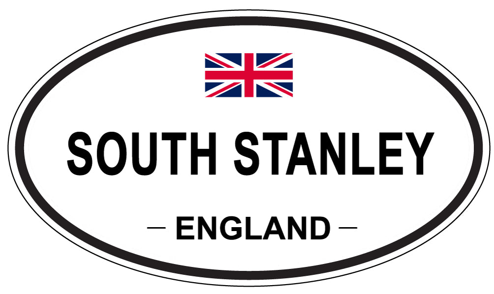 SOUTH STANLEY, ENGLAND - Oval Sticker