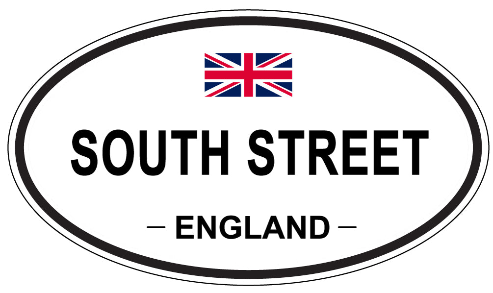 SOUTH STREET, ENGLAND - Oval Sticker
