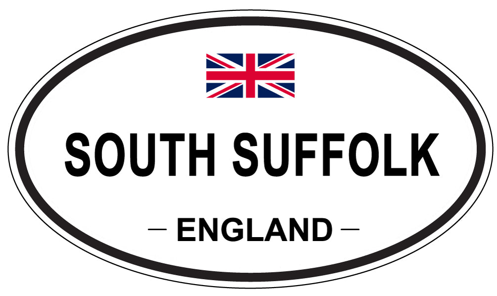 SOUTH SUFFOLK, ENGLAND - Oval Sticker