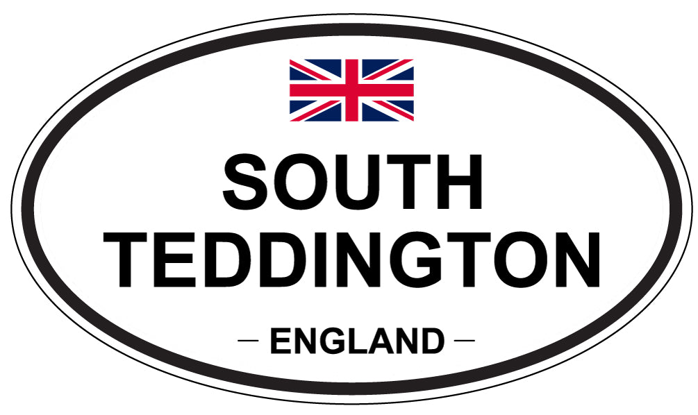 SOUTH TEDDINGTON, ENGLAND - Oval Sticker