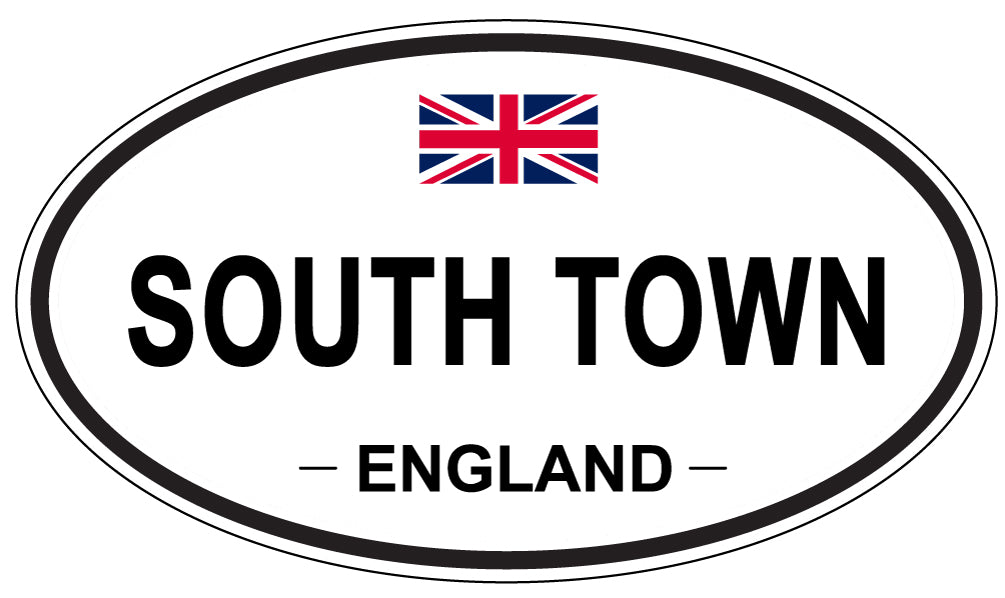 SOUTH TOWN, ENGLAND - Oval Sticker