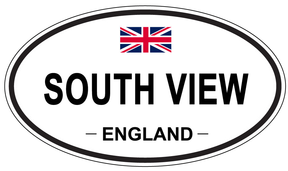 SOUTH VIEW, ENGLAND - Oval Sticker
