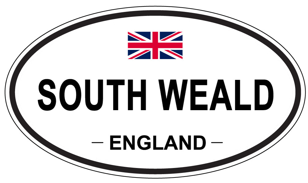 SOUTH WEALD, ENGLAND - Oval Sticker