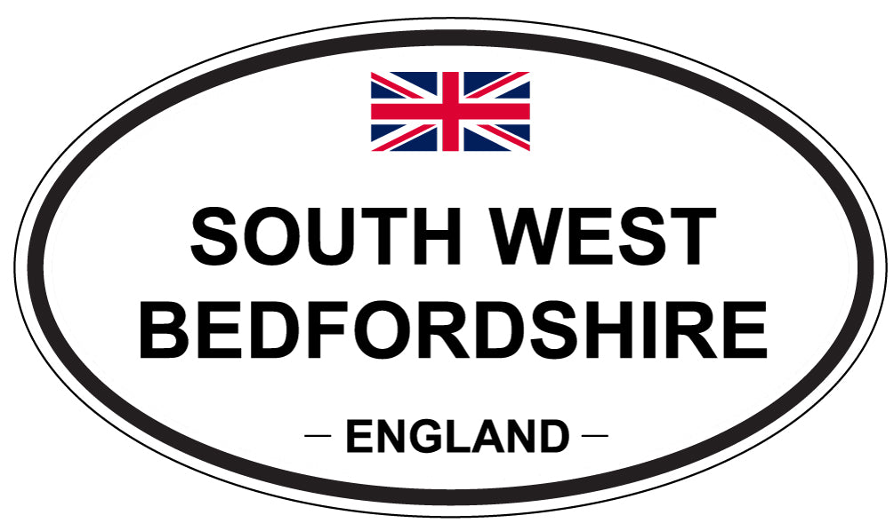 SOUTH WEST BEDFORDSHIRE, ENGLAND - Oval Sticker