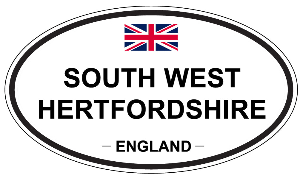 SOUTH WEST HERTFORDSHIRE, ENGLAND - Oval Sticker