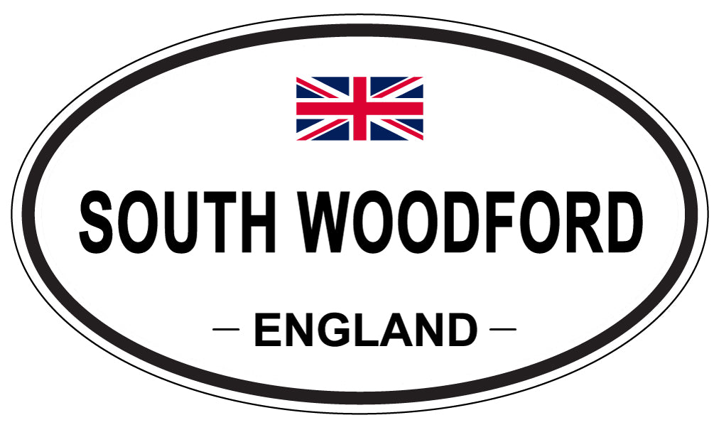 SOUTH WOODFORD, ENGLAND - Oval Sticker