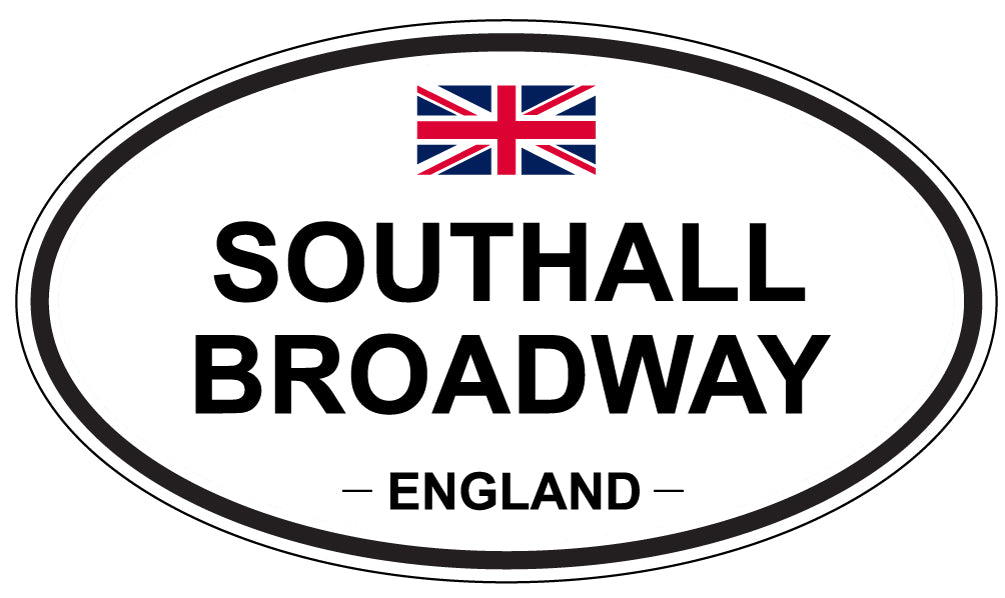 SOUTHALL BROADWAY, ENGLAND - Oval Sticker