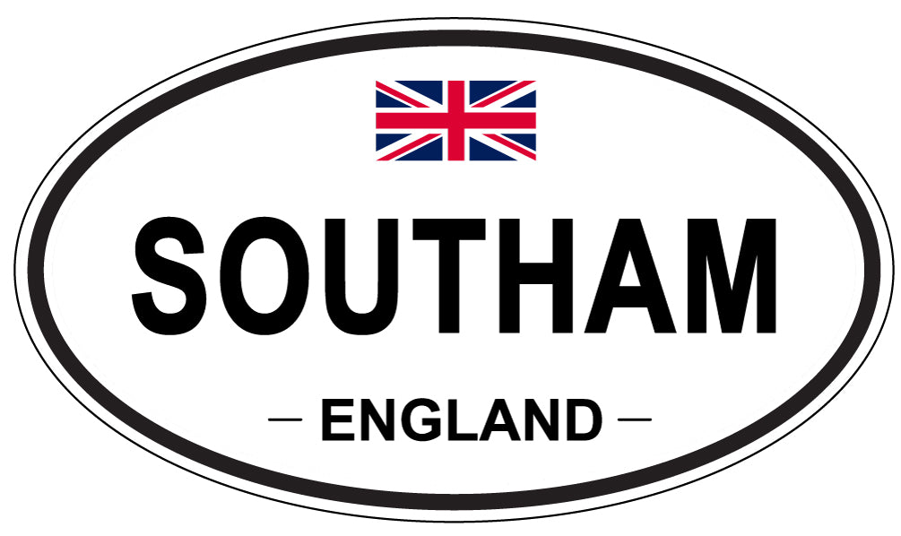 SOUTHAM, ENGLAND - Oval Sticker