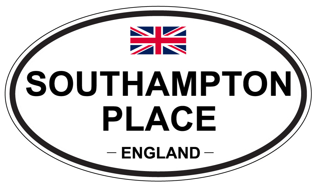 SOUTHAMPTON PLACE, ENGLAND - Oval Sticker