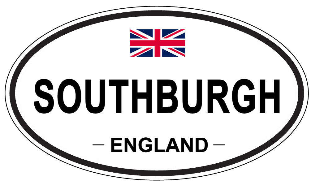 SOUTHBURGH, ENGLAND - Oval Sticker