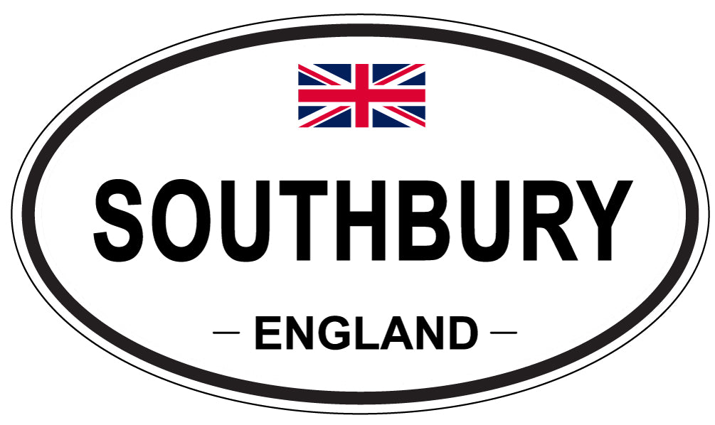 SOUTHBURY, ENGLAND - Oval Sticker