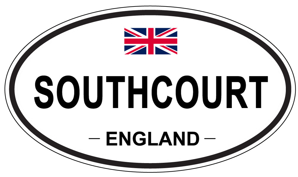 SOUTHCOURT, ENGLAND - Oval Sticker