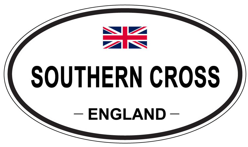 SOUTHERN CROSS, ENGLAND - Oval Sticker