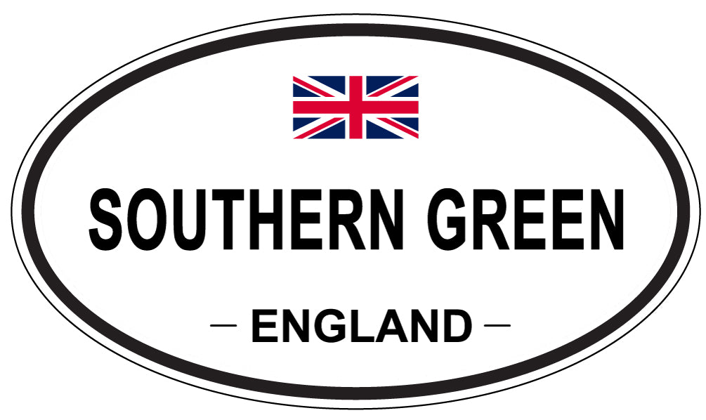 SOUTHERN GREEN, ENGLAND - Oval Sticker