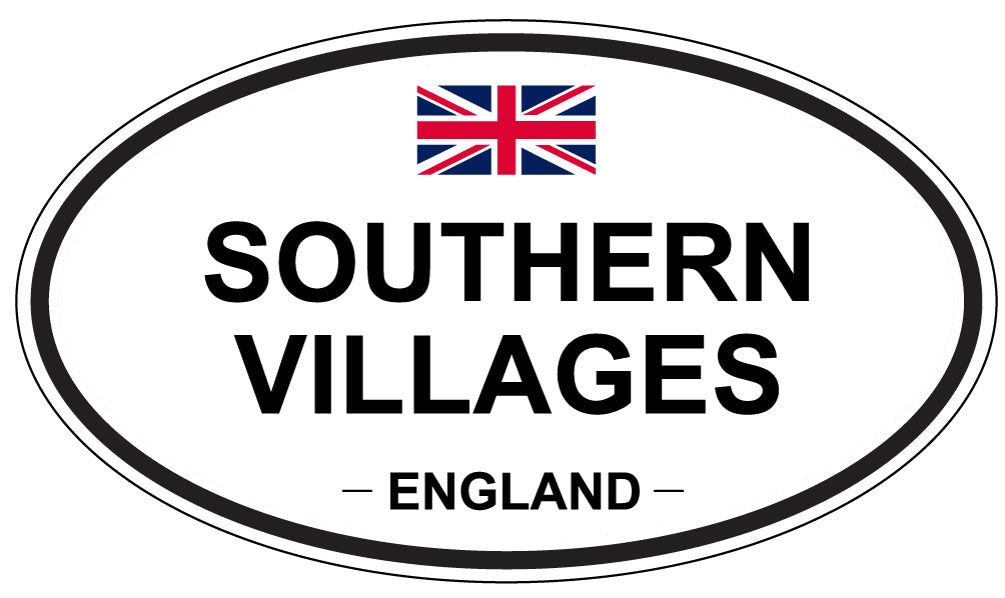 SOUTHERN VILLAGES, ENGLAND - Oval Sticker
