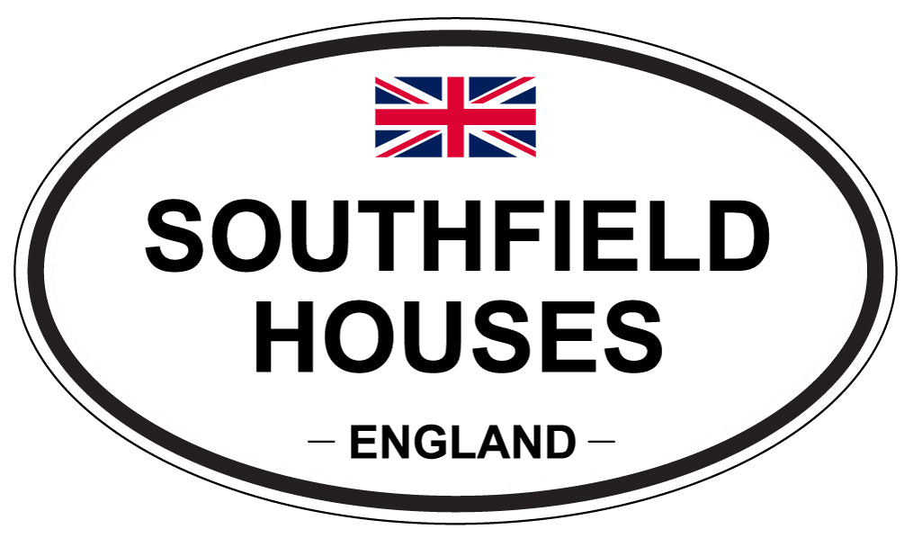 SOUTHFIELD HOUSES, ENGLAND - Oval Sticker