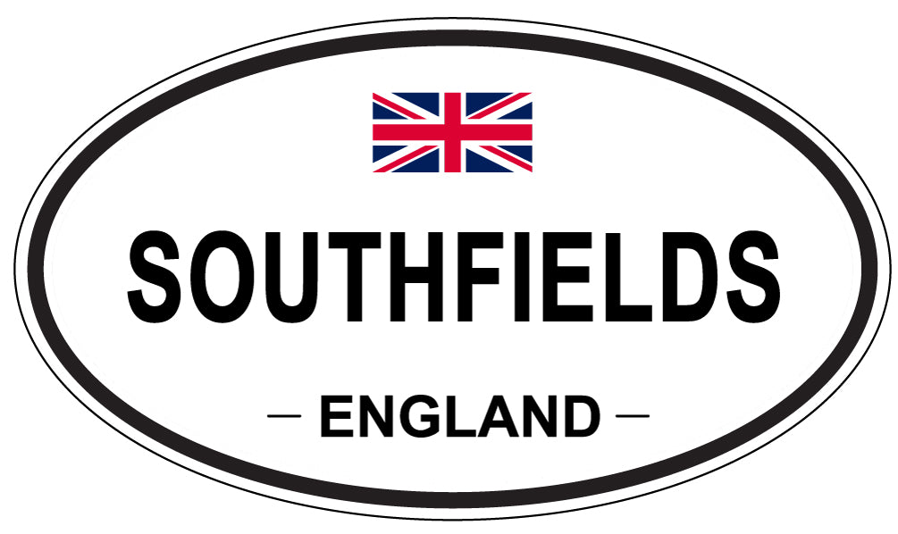 SOUTHFIELDS, ENGLAND - Oval Sticker