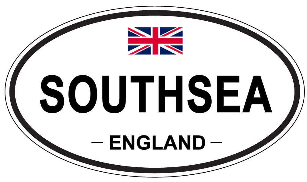 SOUTHSEA, ENGLAND - Oval Sticker