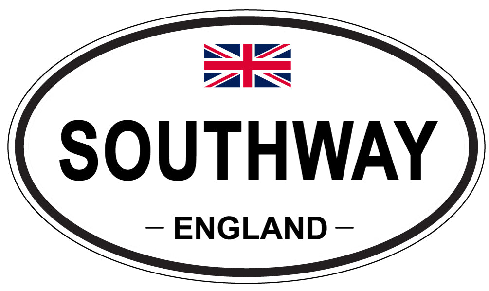 SOUTHWAY, ENGLAND - Oval Sticker