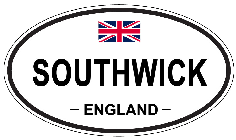 SOUTHWICK, ENGLAND - Oval Sticker