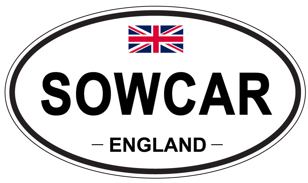 SOWCAR, ENGLAND - Oval Sticker