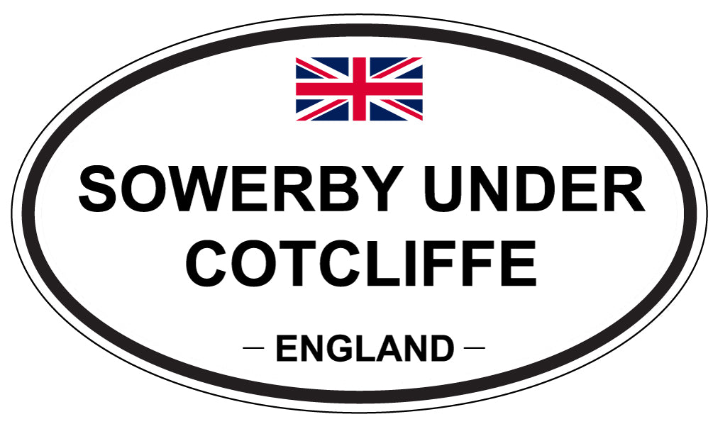 SOWERBY UNDER COTCLIFFE, ENGLAND - Oval Sticker