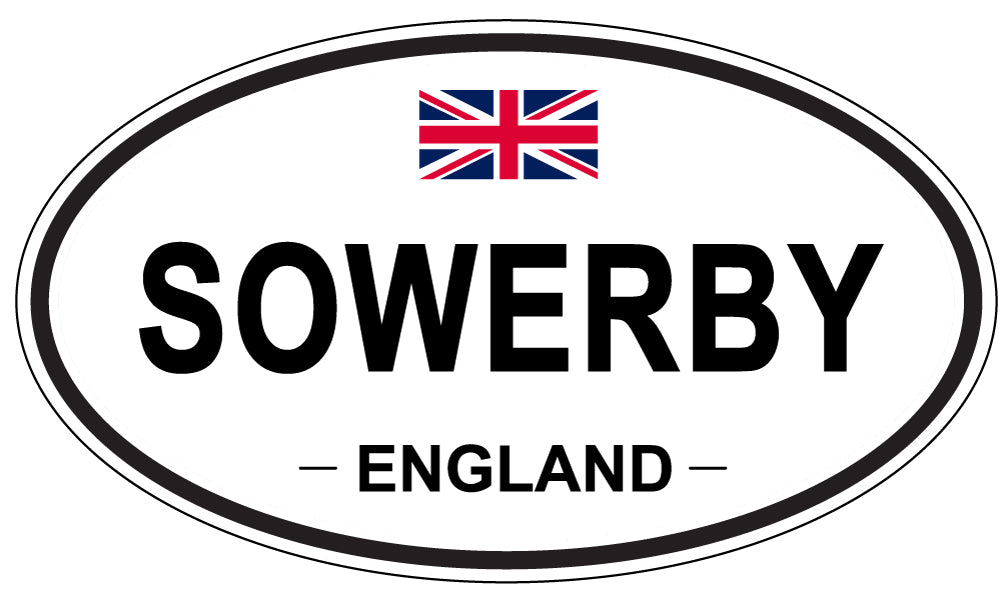 SOWERBY, ENGLAND - Oval Sticker