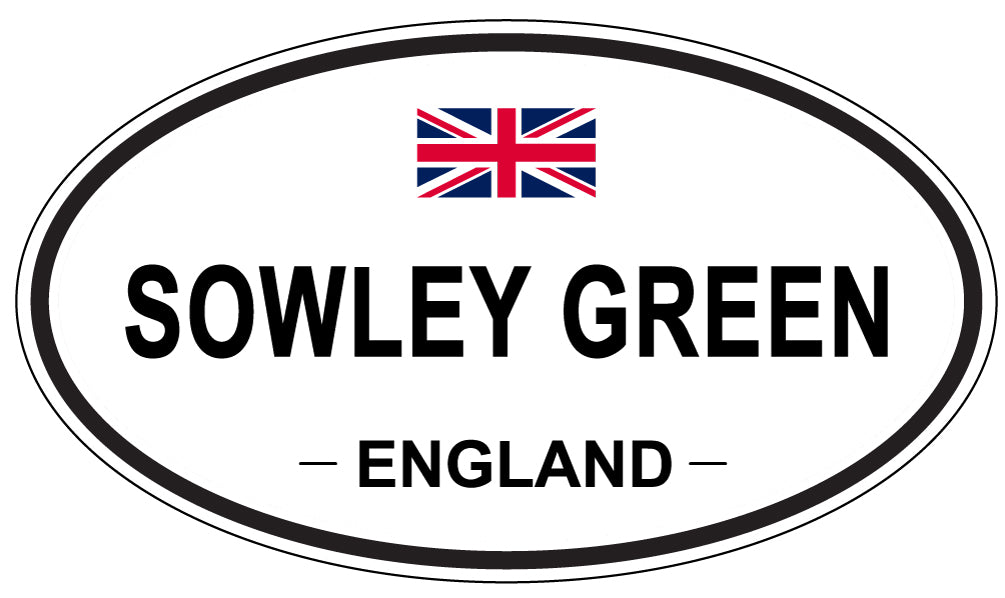 SOWLEY GREEN, ENGLAND - Oval Sticker