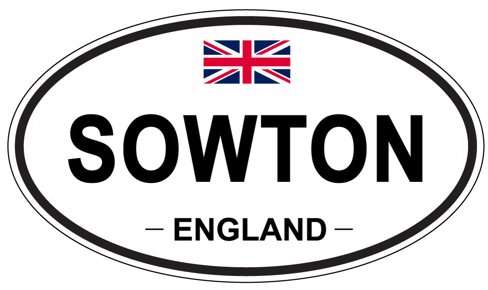 SOWTON, ENGLAND - Oval Sticker