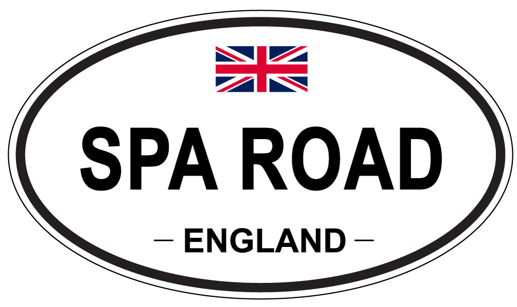 SPA ROAD, ENGLAND - Oval Sticker