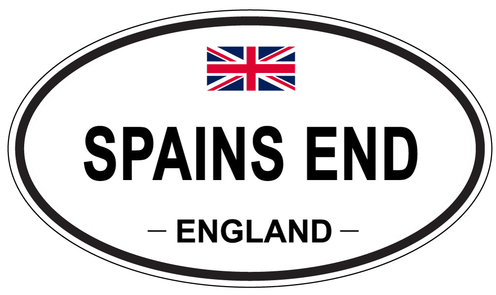 SPAINS END, ENGLAND - Oval Sticker
