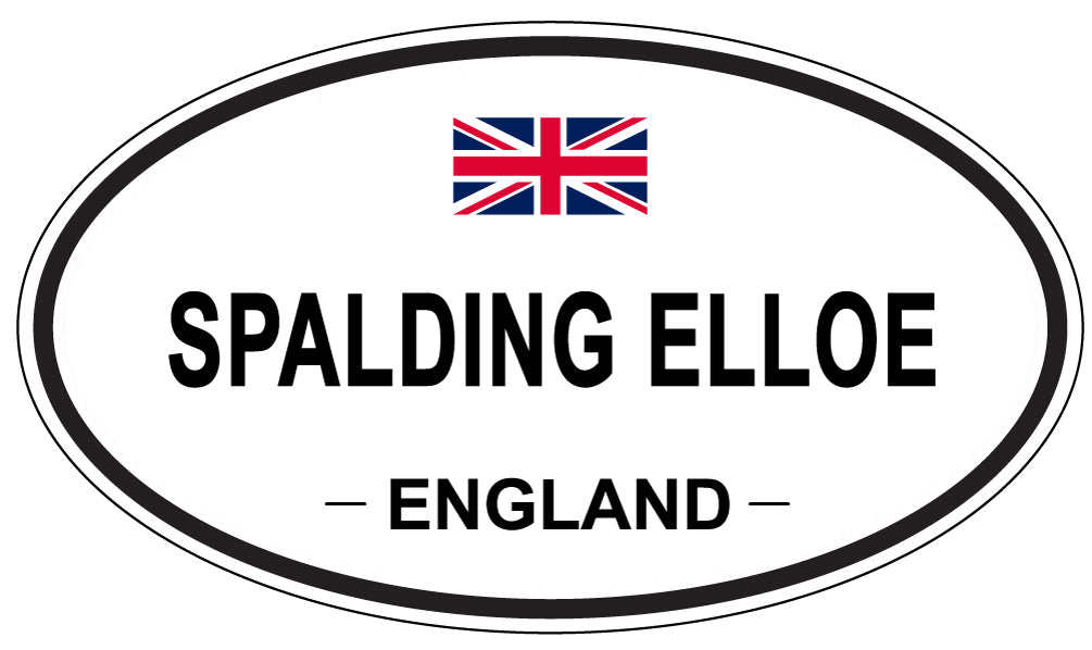 SPALDING ELLOE, ENGLAND - Oval Sticker