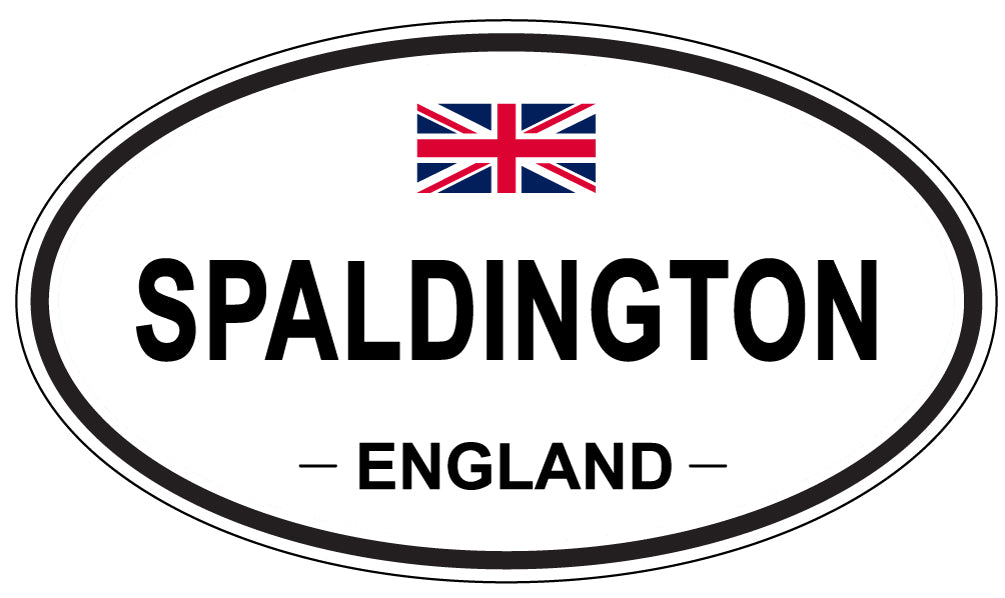 SPALDINGTON, ENGLAND - Oval Sticker