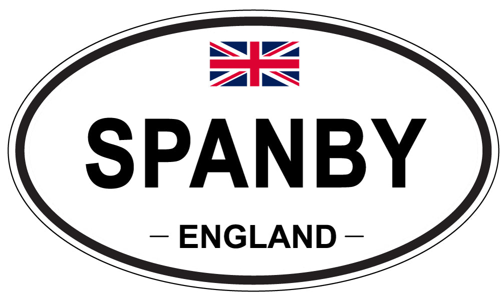 SPANBY, ENGLAND - Oval Sticker
