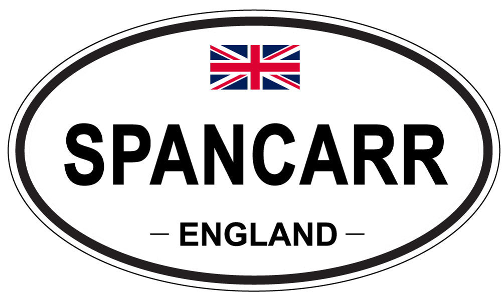 SPANCARR, ENGLAND - Oval Sticker