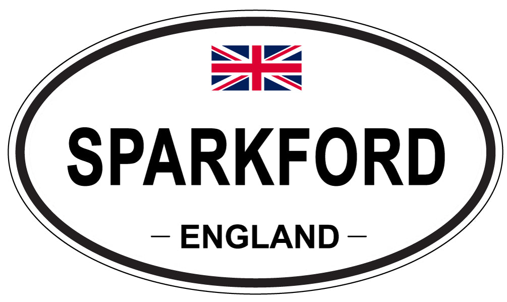 SPARKFORD, ENGLAND - Oval Sticker