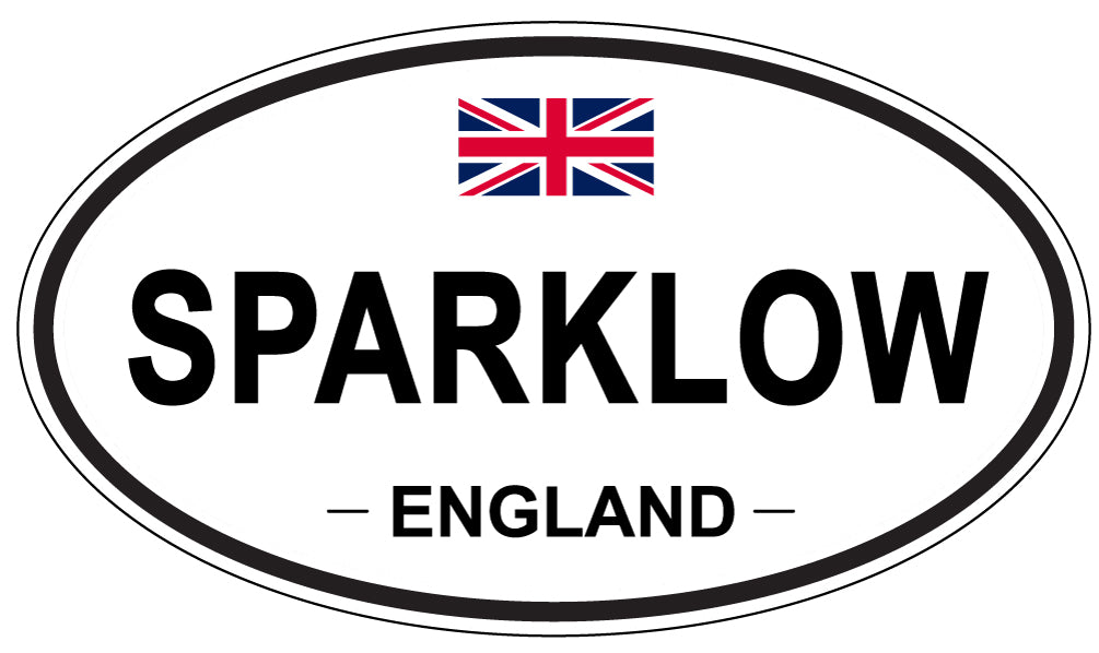 SPARKLOW, ENGLAND - Oval Sticker