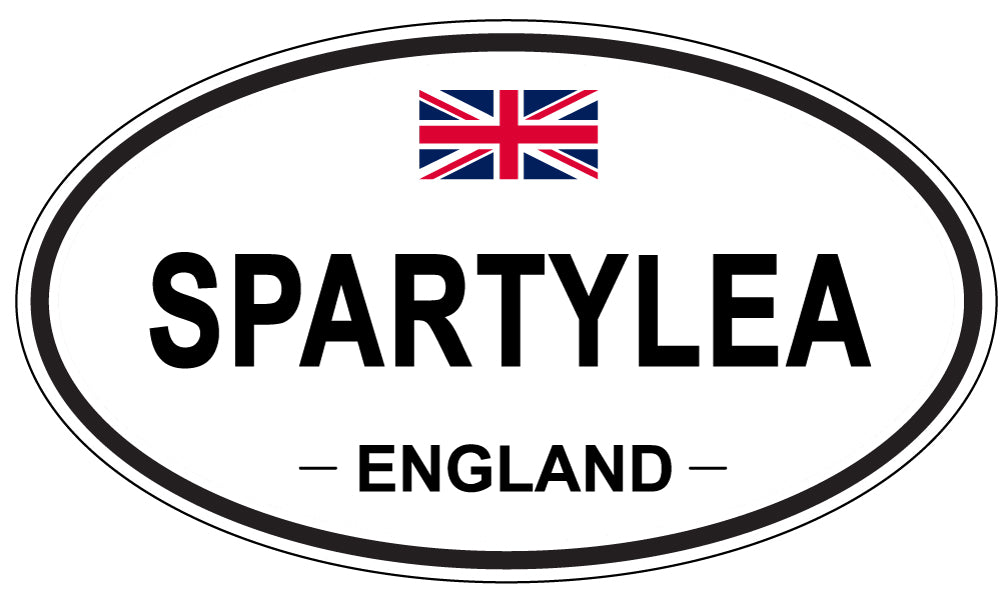 SPARTYLEA, ENGLAND - Oval Sticker