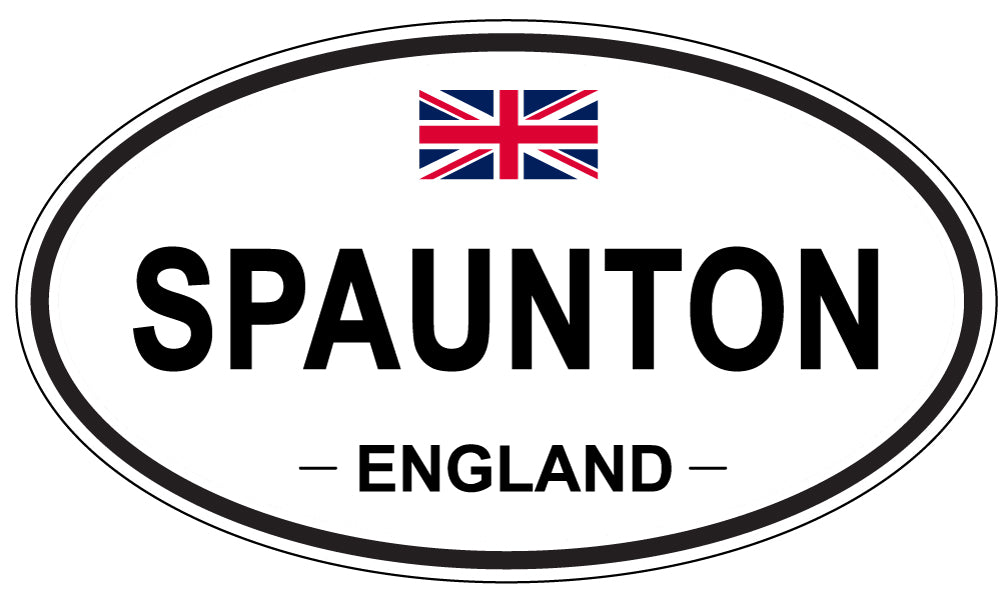 SPAUNTON, ENGLAND - Oval Sticker